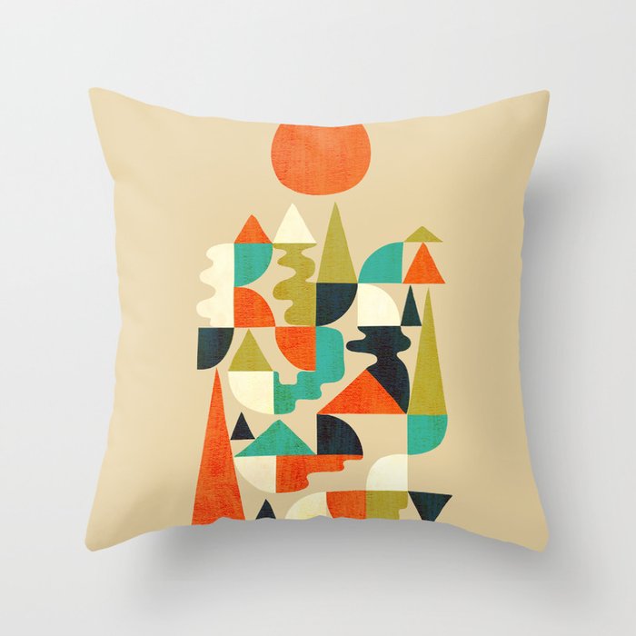 Mountains Hills and Rivers Throw Pillow Gallery Image 6