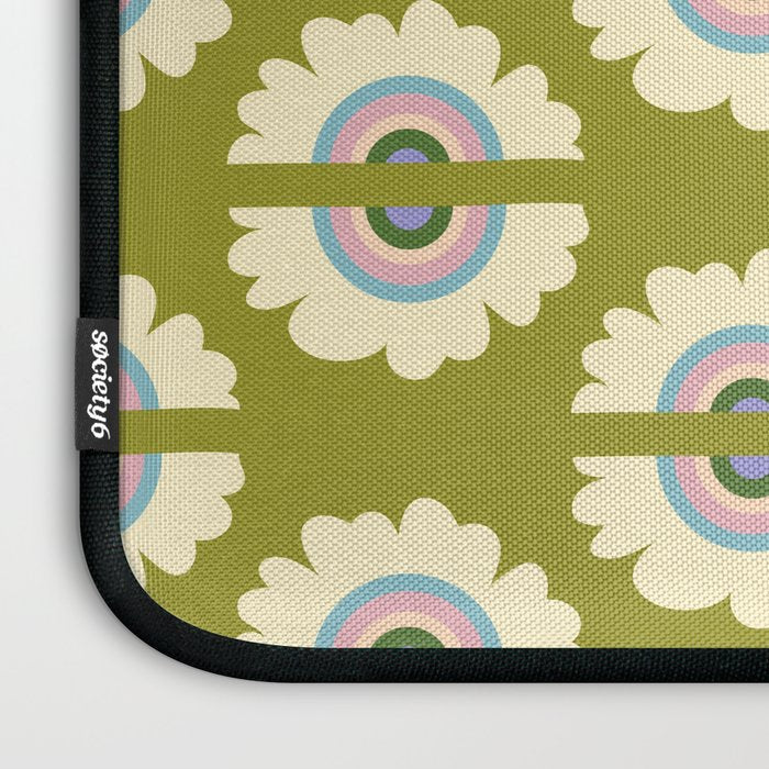 Retro Rainbow Flower Laptop Sleeve Gallery Image 3