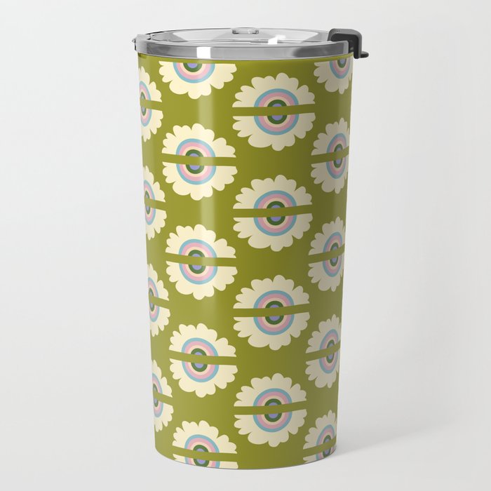 Retro Rainbow Flower Travel Mug Gallery Image 2