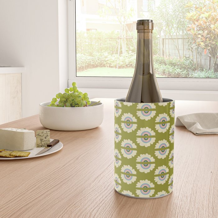 Retro Rainbow Flower Wine Chiller Gallery Image 4