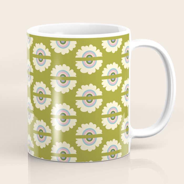 Retro Rainbow Flower Coffee Mug Gallery Image 1