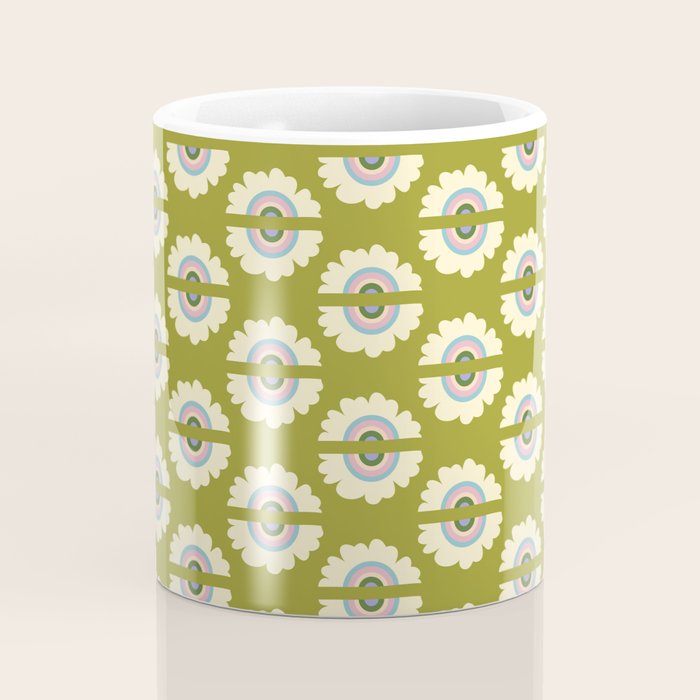 Retro Rainbow Flower Coffee Mug Gallery Image 4