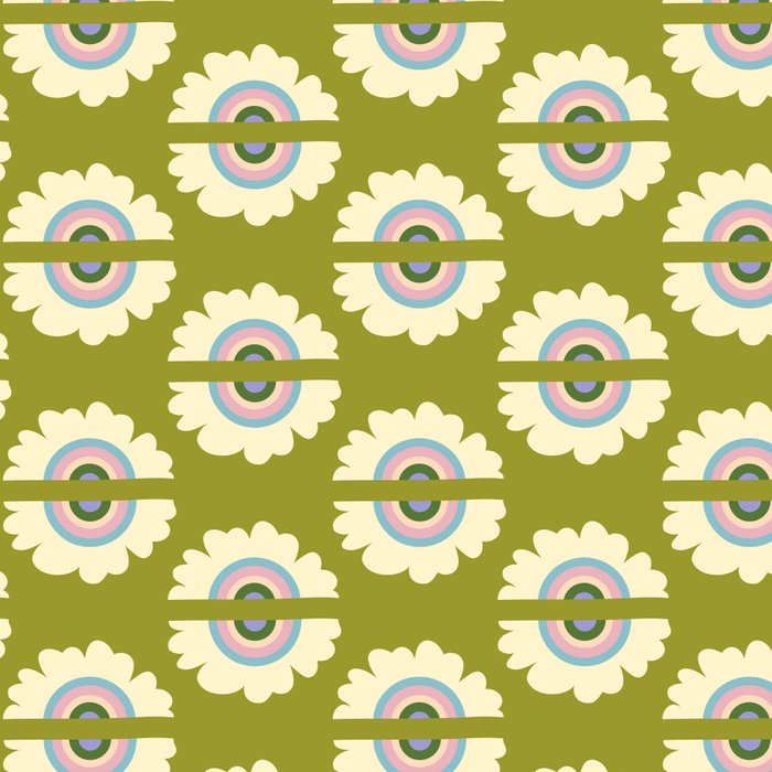 Retro Rainbow Flower Coffee Mug Gallery Image 2