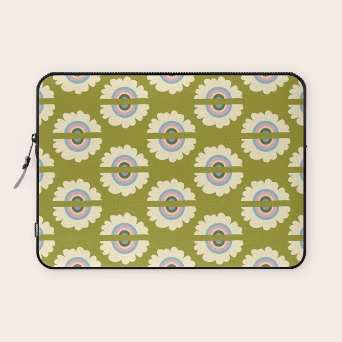 Retro Rainbow Flower Laptop Sleeve Gallery Image 1