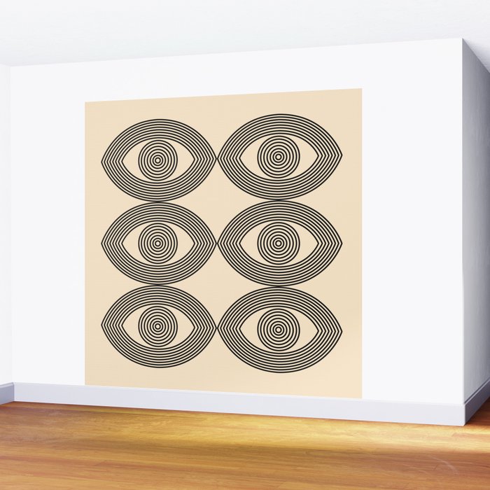 Abstraction_EYE_LINE_POP_ART_Minimalism_001X Wall Mural Gallery Image 2