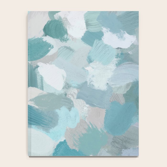 Scattered Seaglass II - Mint Seafoam Green Turquoise Blue Sea Beach Coastal Abstract Ocean Painting Notebook Gallery Image 4