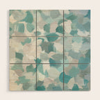 Scattered Seaglass II - Mint Seafoam Green Turquoise Blue Sea Beach Coastal Abstract Ocean Painting Wood Wall Art Gallery Image 1