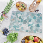 Scattered Seaglass II - Mint Seafoam Green Turquoise Blue Sea Beach Coastal Abstract Ocean Painting Cutting Board Gallery Image 2