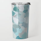 Scattered Seaglass II - Mint Seafoam Green Turquoise Blue Sea Beach Coastal Abstract Ocean Painting Travel Mug Gallery Image 2
