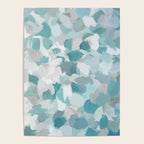Scattered Seaglass II - Mint Seafoam Green Turquoise Blue Sea Beach Coastal Abstract Ocean Painting Poster Gallery Image 4