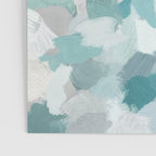 Scattered Seaglass II - Mint Seafoam Green Turquoise Blue Sea Beach Coastal Abstract Ocean Painting Poster Gallery Image 3