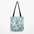 Scattered Seaglass II - Mint Seafoam Green Turquoise Blue Sea Beach Coastal Abstract Ocean Painting Tote Bag Gallery Image 2