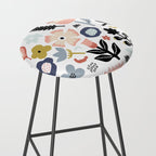 Naive Floral Scandinavian Design Stool Gallery Image 2