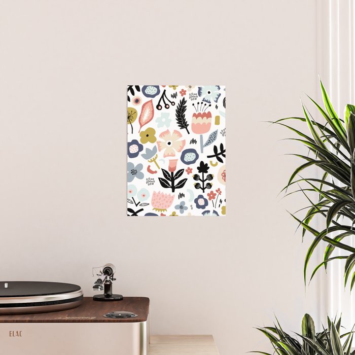 Naive Floral Scandinavian Design Poster Gallery Image 2
