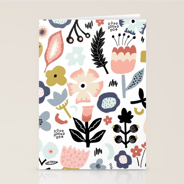 Naive Floral Scandinavian Design Stationery Card Gallery Image 2