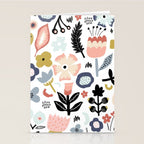 Naive Floral Scandinavian Design Stationery Card Gallery Image 2