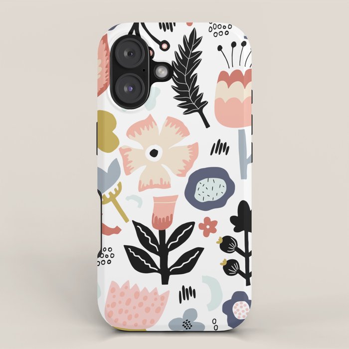 Naive Floral Scandinavian Design iPhone Case Gallery Image 1