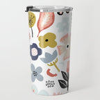 Naive Floral Scandinavian Design Travel Mug Gallery Image 3