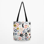 Naive Floral Scandinavian Design Tote Bag Gallery Image 2