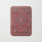 Red Antique Carpet Bath Mat Gallery Image 1