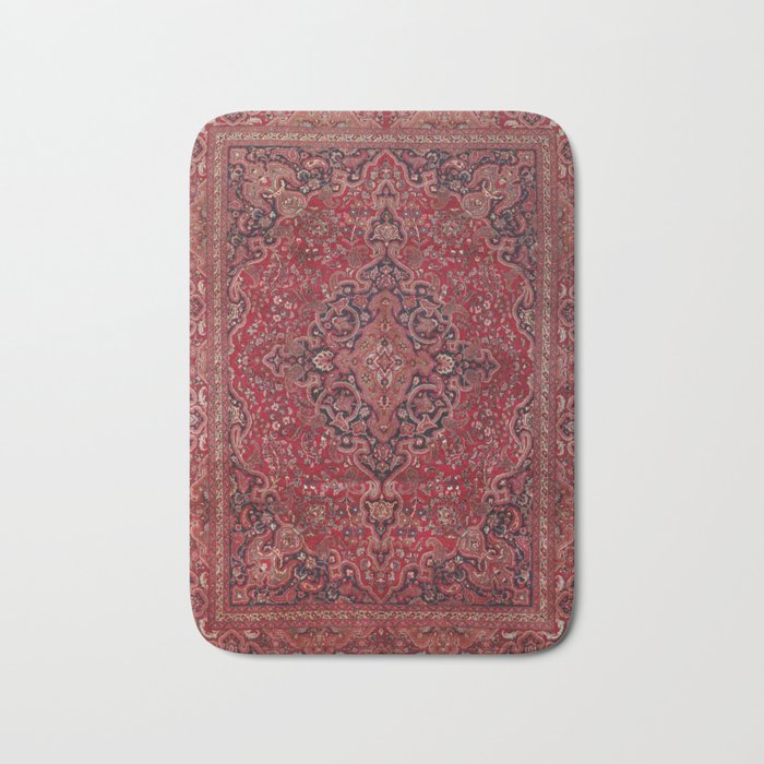 Red Antique Carpet Bath Mat Gallery Image 1