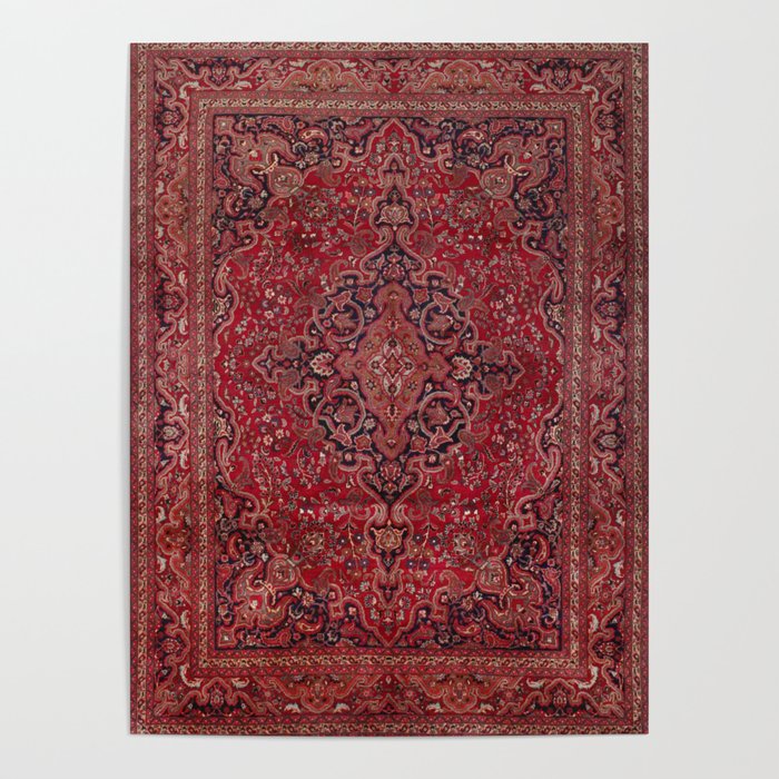 Red Antique Carpet Poster Gallery Image 1