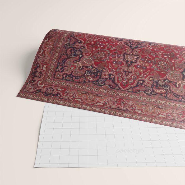 Red Antique Carpet Wrapping Paper Gallery Image 2