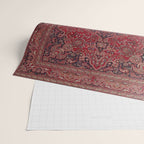 Red Antique Carpet Wrapping Paper Gallery Image 2