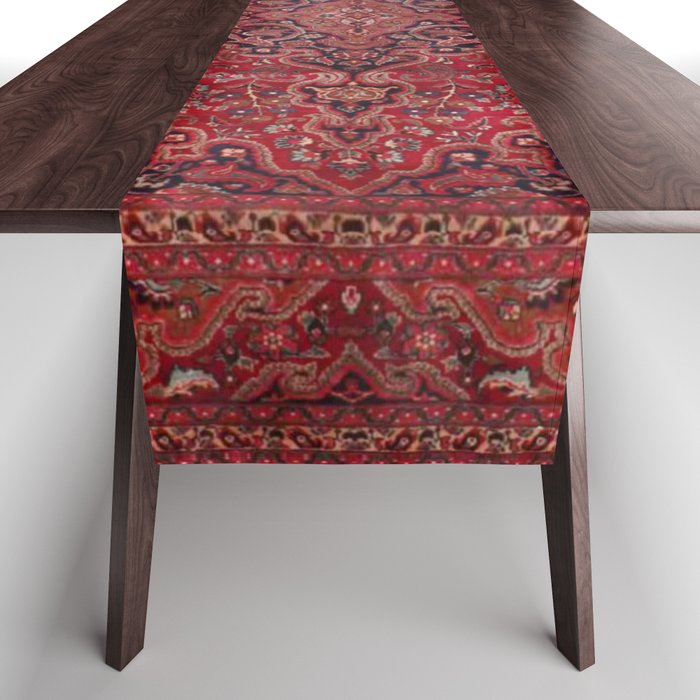 Red Antique Carpet Table Runner Gallery Image 1