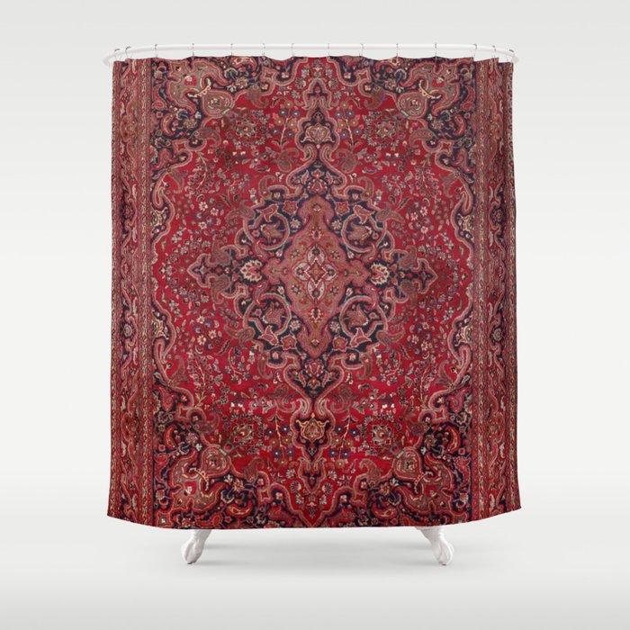 Red Antique Carpet Shower Curtain Gallery Image 1