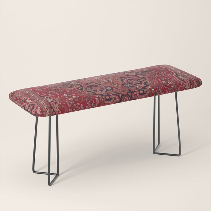 Red Antique Carpet Bench Gallery Image 1