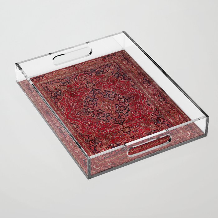 Red Antique Carpet Acrylic Tray Gallery Image 1