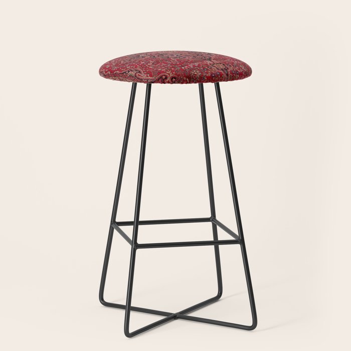 Red Antique Carpet Stool Gallery Image 1