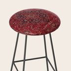 Red Antique Carpet Stool Gallery Image 2