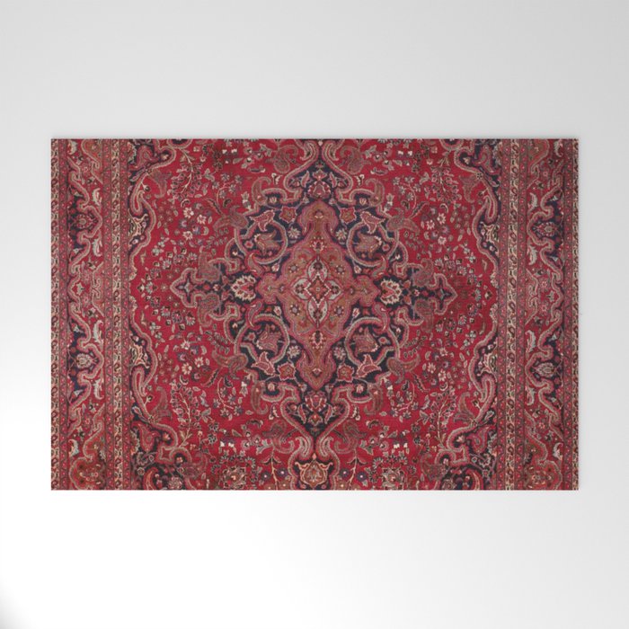 Red Antique Carpet Welcome Mat Gallery Image 1