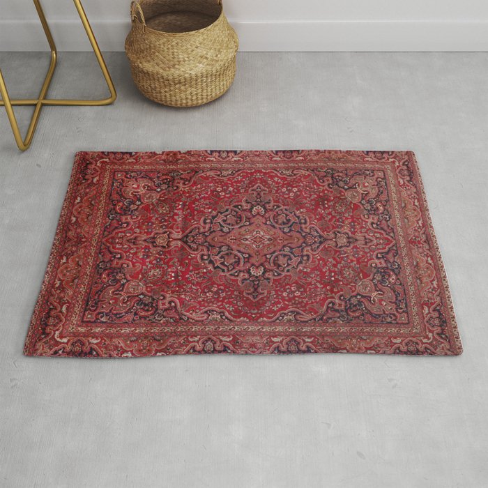 Red Antique Carpet Rug Gallery Image 1