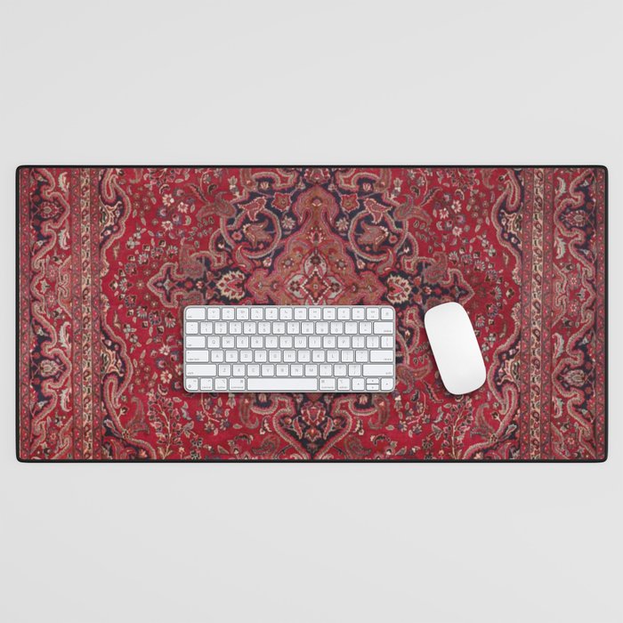 Red Antique Carpet Desk Mat Gallery Image 1