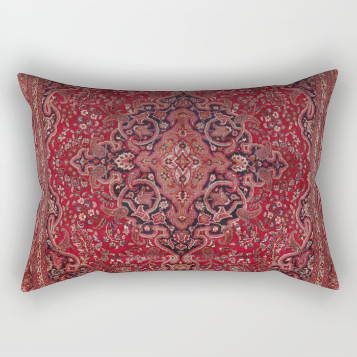 Red Antique Carpet Rectangular Pillow Gallery Image 1