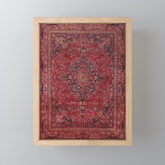Red Antique Carpet Mini Art Print Gallery Image 1