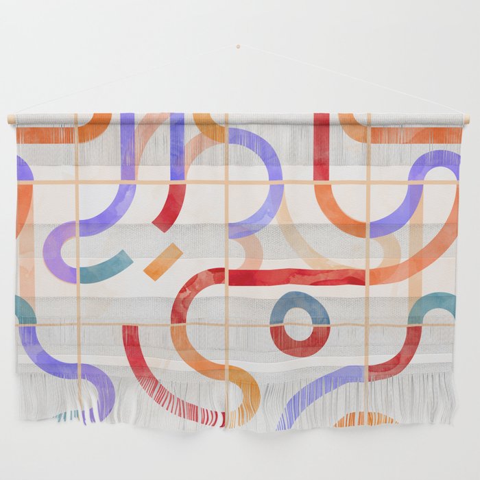 Colorful Curved Path Tiles G Wall Hanging Gallery Image 1