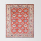 Red Divine Vines Throw Blanket Gallery Image 2