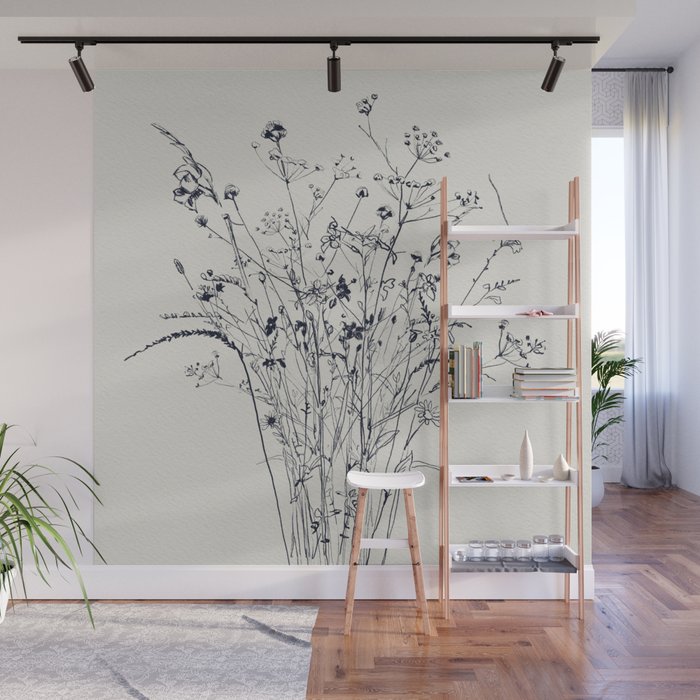 Wildflower Bouquet Wall Mural Gallery Image 1