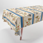 Antique Napoleonic Toile With Stripes And Butterflies Tablecloth Gallery Image 1