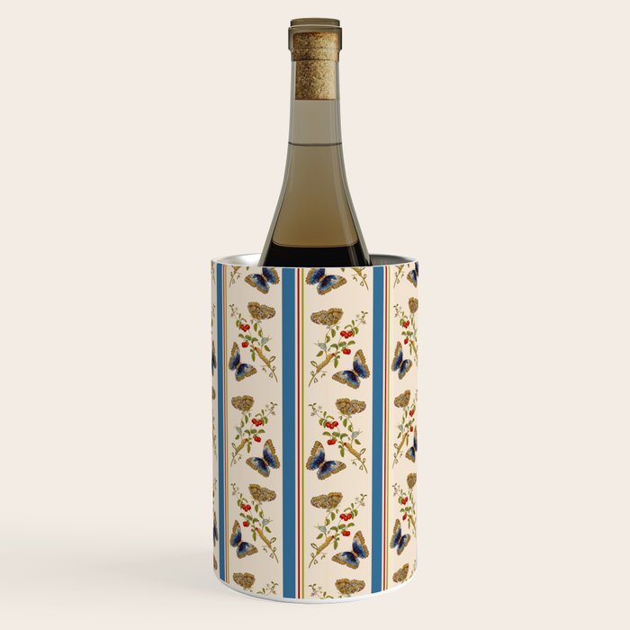 Antique Napoleonic Toile With Stripes And Butterflies Wine Chiller Gallery Image 2