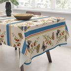 Antique Napoleonic Toile With Stripes And Butterflies Tablecloth Gallery Image 3