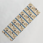 Antique Napoleonic Toile With Stripes And Butterflies Yoga Mat Gallery Image 1
