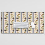 Antique Napoleonic Toile With Stripes And Butterflies Desk Mat Gallery Image 1