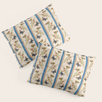 Antique Napoleonic Toile With Stripes And Butterflies Pillow Sham Gallery Image 3
