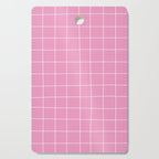 Hand Drawn Grid Hot Pink Cutting Board Gallery Image 1