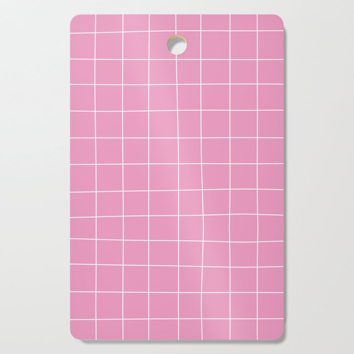Hand Drawn Grid Hot Pink Cutting Board Gallery Image 1